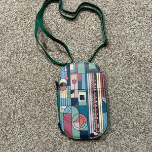 Frank Lloyd Wright Cross Body Bifold Wallet - Fun. Never Used. New